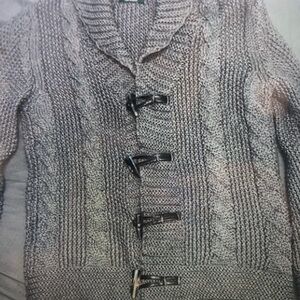 Men's Gray Cardigan Sweater